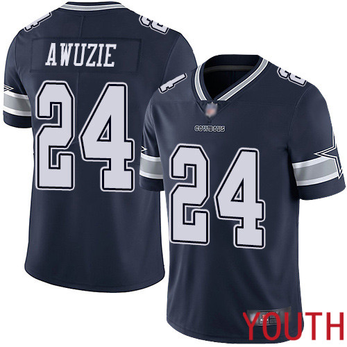 Youth Dallas Cowboys Limited Navy Blue Chidobe Awuzie Home 24 Vapor Untouchable NFL Jersey